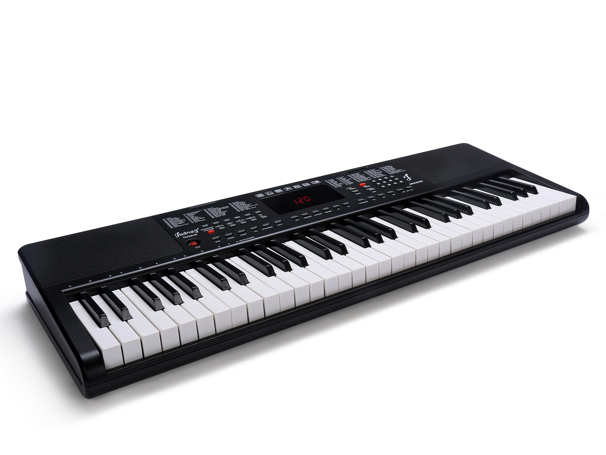Juarez Octavé JRK660 61 Keys Portable Keyboard for Beginners 200 Rhythms, 200 Timbres, 40 Demo Songs, LED Display, USB Output, Teaching Mode, Mic, Adapter, Stickers, Sheet Stand — Amazon image 5