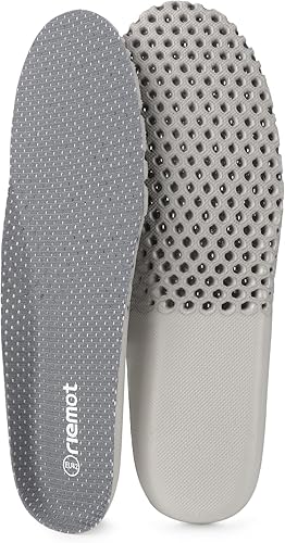 riemot Plantillas de zapatos deportivos para hombre, plantillas de zapatos transpirables, suelas interiores cómodas para hombres, plantillas de copa