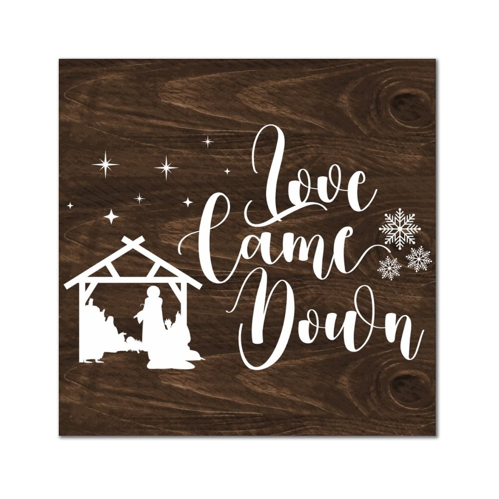 Décoration murale en bois vintage Love Came Down pour porche et bar