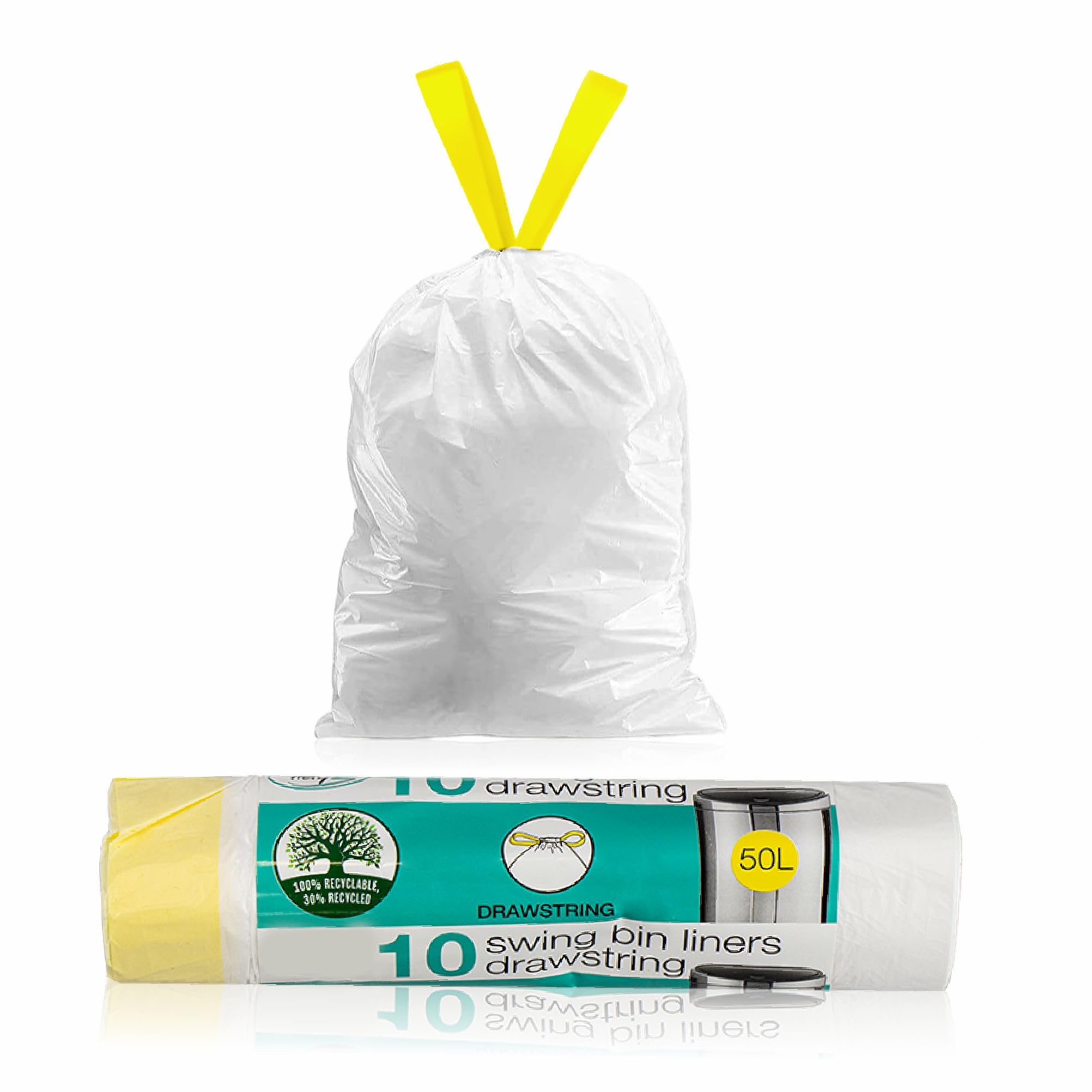 Bin Liner Heavy Duty Swing Bin Bags With Drawstring Plastic