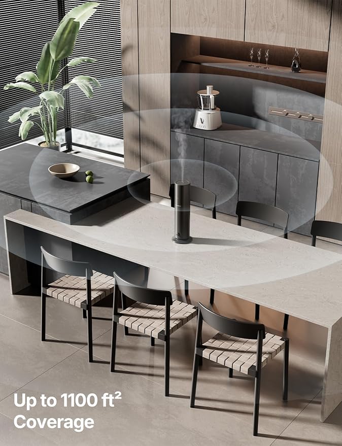 Difusor de Aceites Esenciales sin Agua AMAZING FLOWER AF PRO, Negro miniatura 2