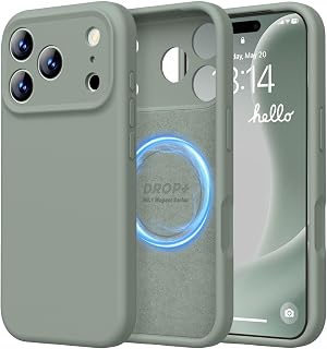 LOVE 3000 Magnetisch für iPhone 17 Pro Hülle Silikon, Kreidegrün