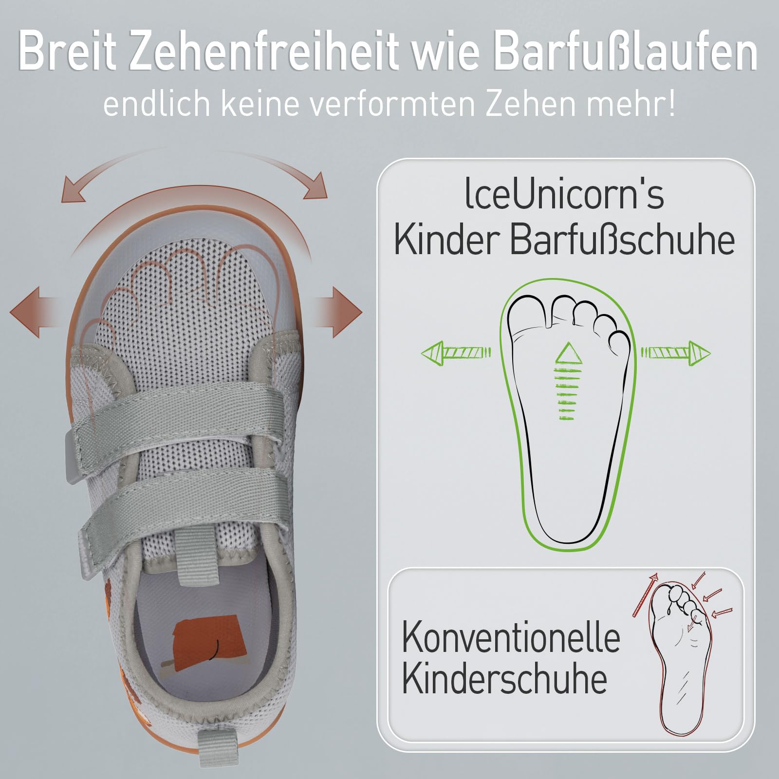 Scarpe a Piedi Nudi in Versione Larga Ragazzi Ragazze Outdoor Trail Running Minimalista Scarpe da Camminare