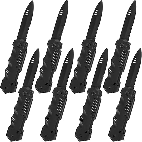 8 cuchillos retráctiles falsos Truco de plástico para Halloween Disappear Blade Switchblade Dagger