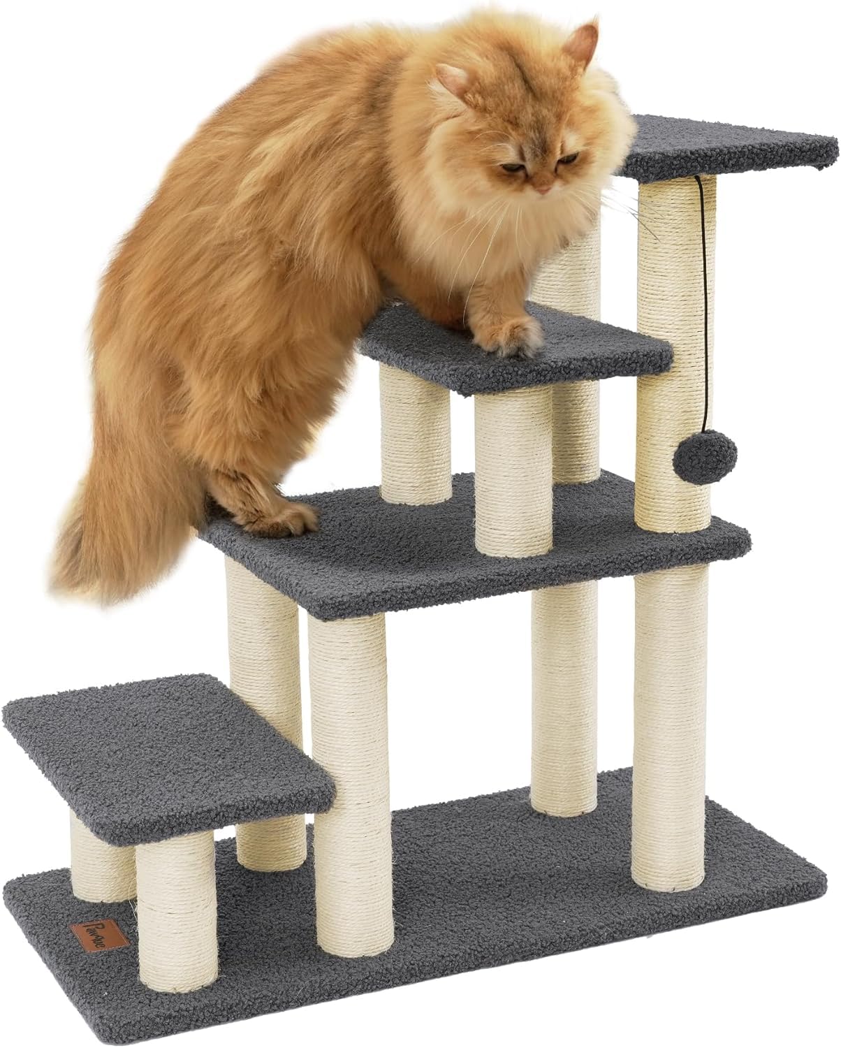 FJJRTWDG Exquisite Three-Step Cat Scratch Posts, Artificial Pet Scratch Posts, Suitable for Indoor Pets Suitable for Indoor Pets(4-Steps)