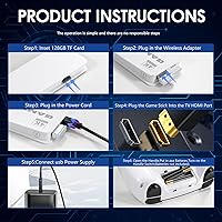 Vista 3 de TEFELE 2026New Wireless Retro Game Console 23 Simulators and Over 40,000 Games 2.4G Wireless Controllers(128G)