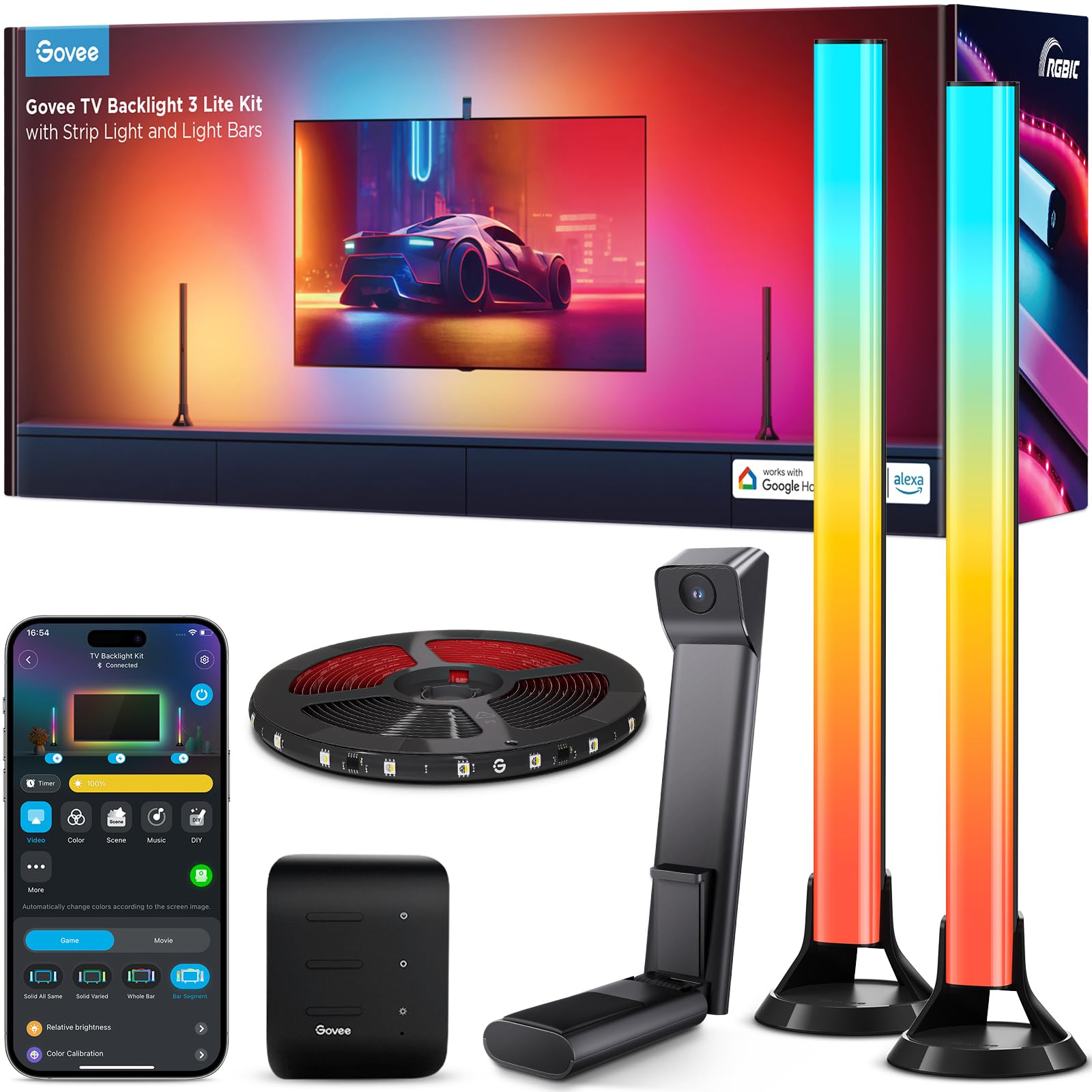Govee TV Backlight 3 Lite Kit for 55-65 Inch TVs, 3.6 m