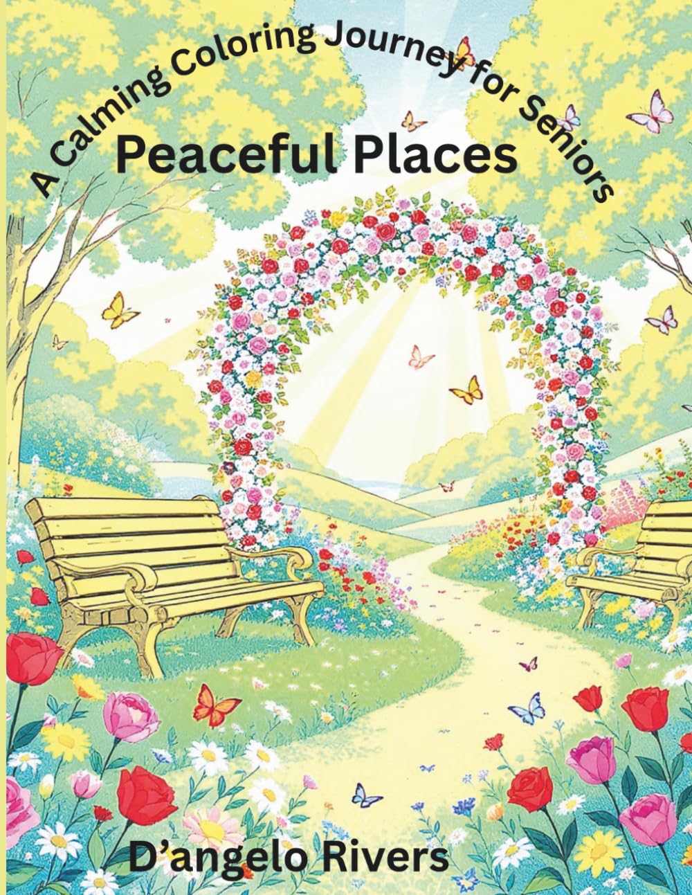 Peaceful Places: A Calming Coloring Journey for Seniors: coloring book