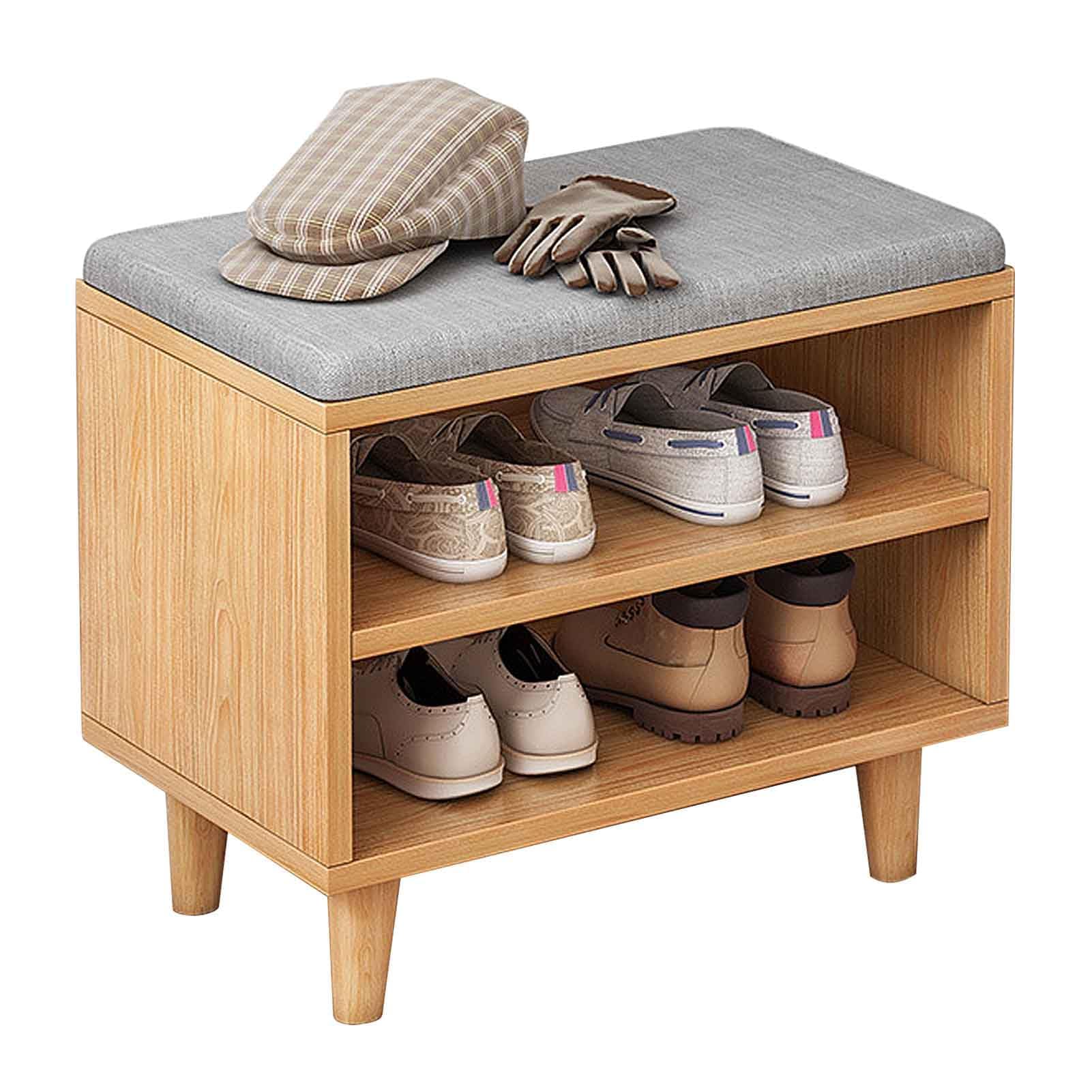 MYUYEE Shoe Storage Bench Shoe Cabinet With Storage Seat 60Cm/42Cmsmall Unit Shoe Orga For Entryway Small Space(A-60Cm)