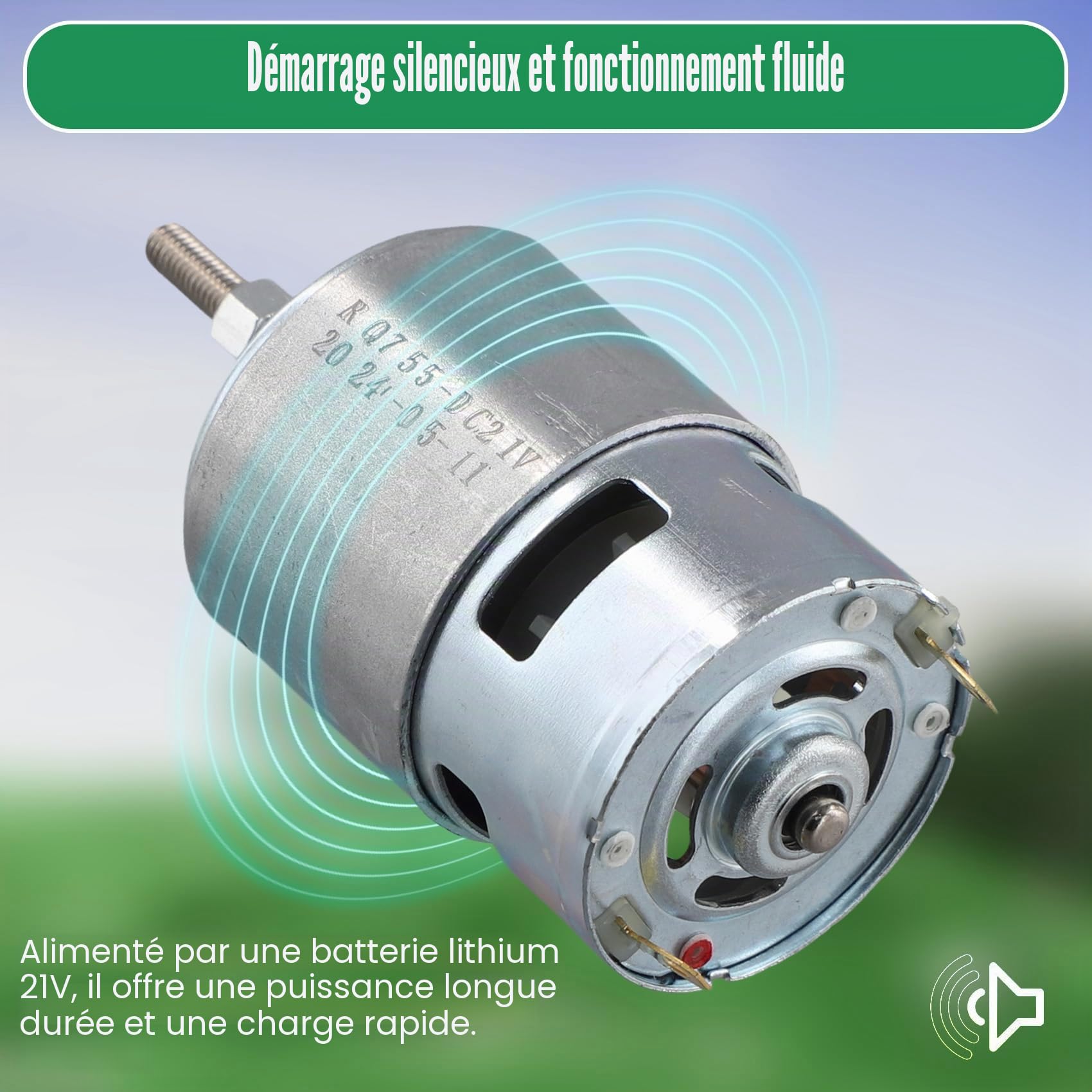 Moteur 755 CC pour débroussailleuse 21 V avec manche long pour couper et couper efficacement les mauvaises herbes