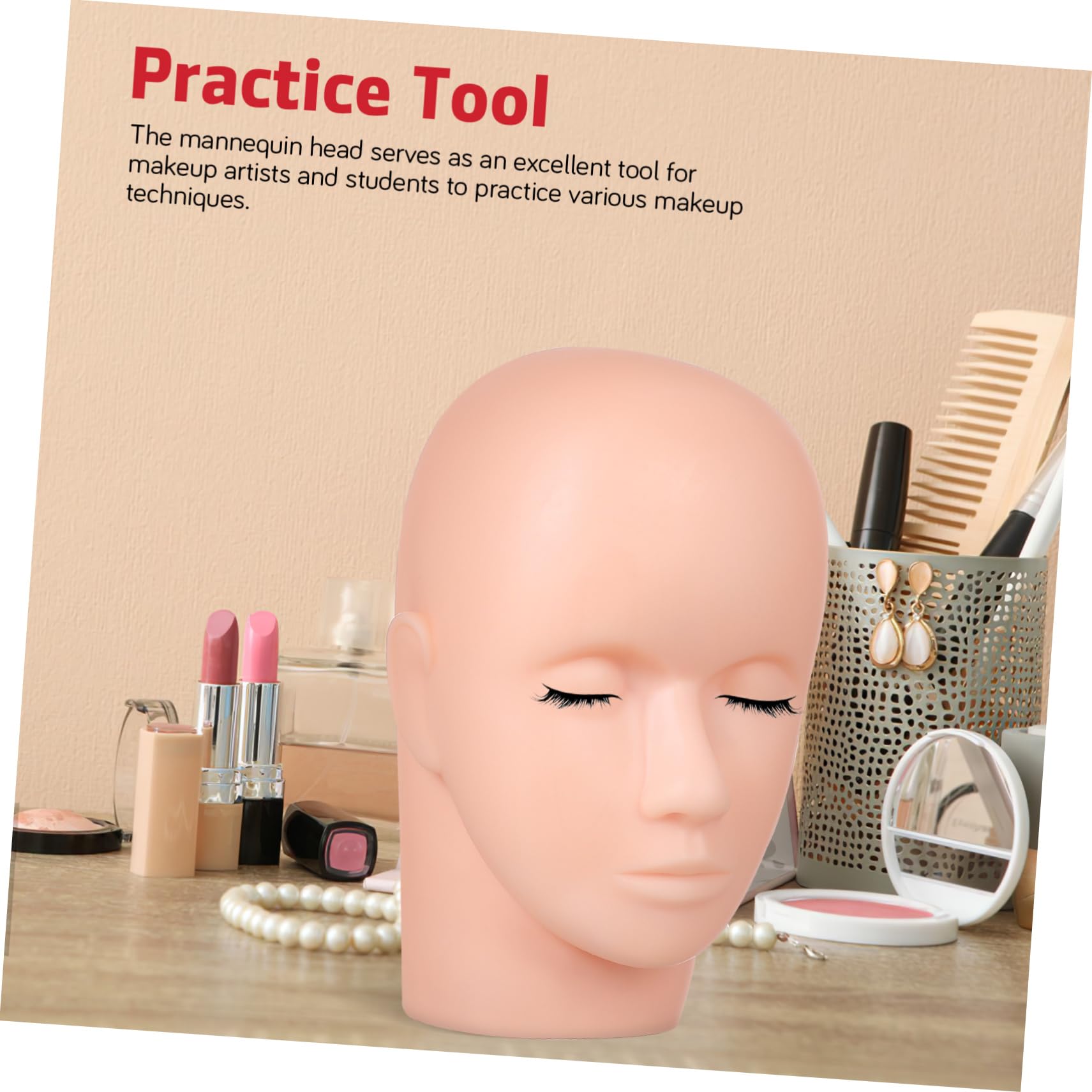 Manichino Robusto Per Esercitazioni Di Trucco in Silicone Per Studenti Truccatori