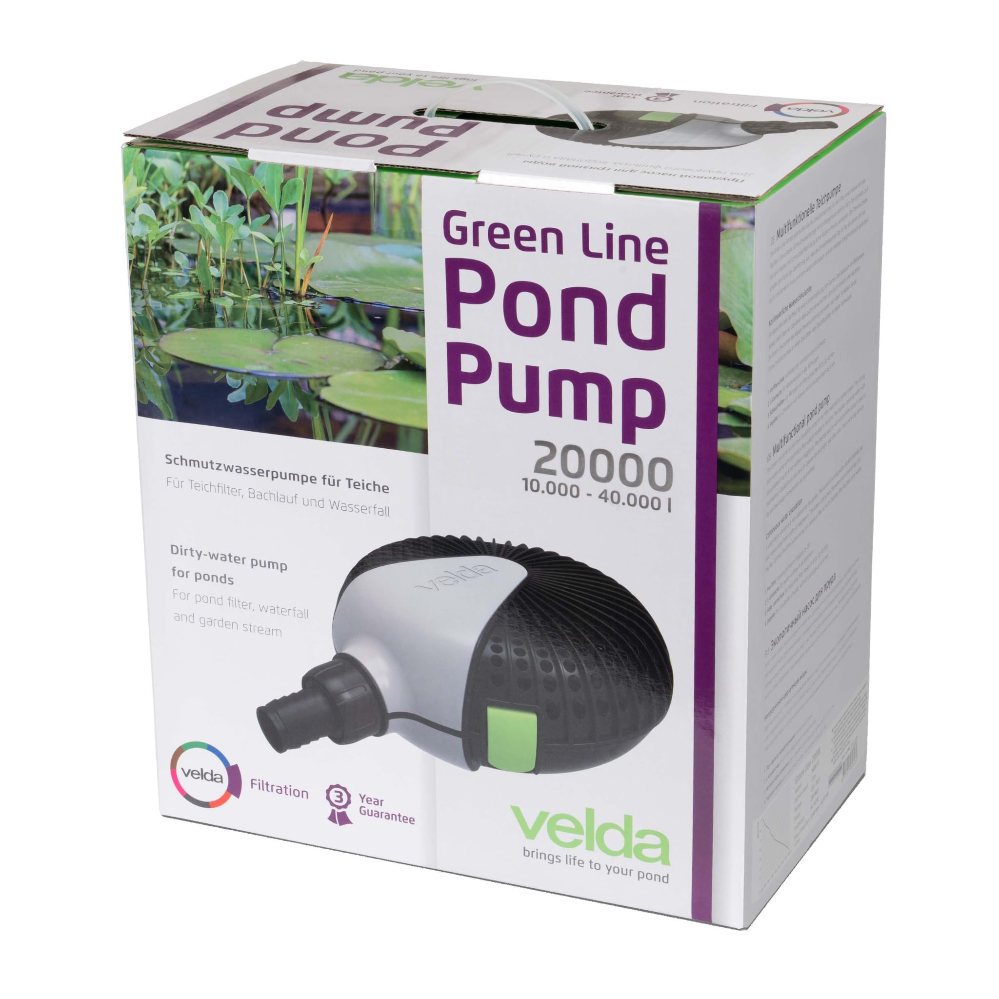 Velda Pompa 12500 110Watt Pompa ad Acqua dello Stagno Pompa da Giardino Pompa Pompa di pozzetto