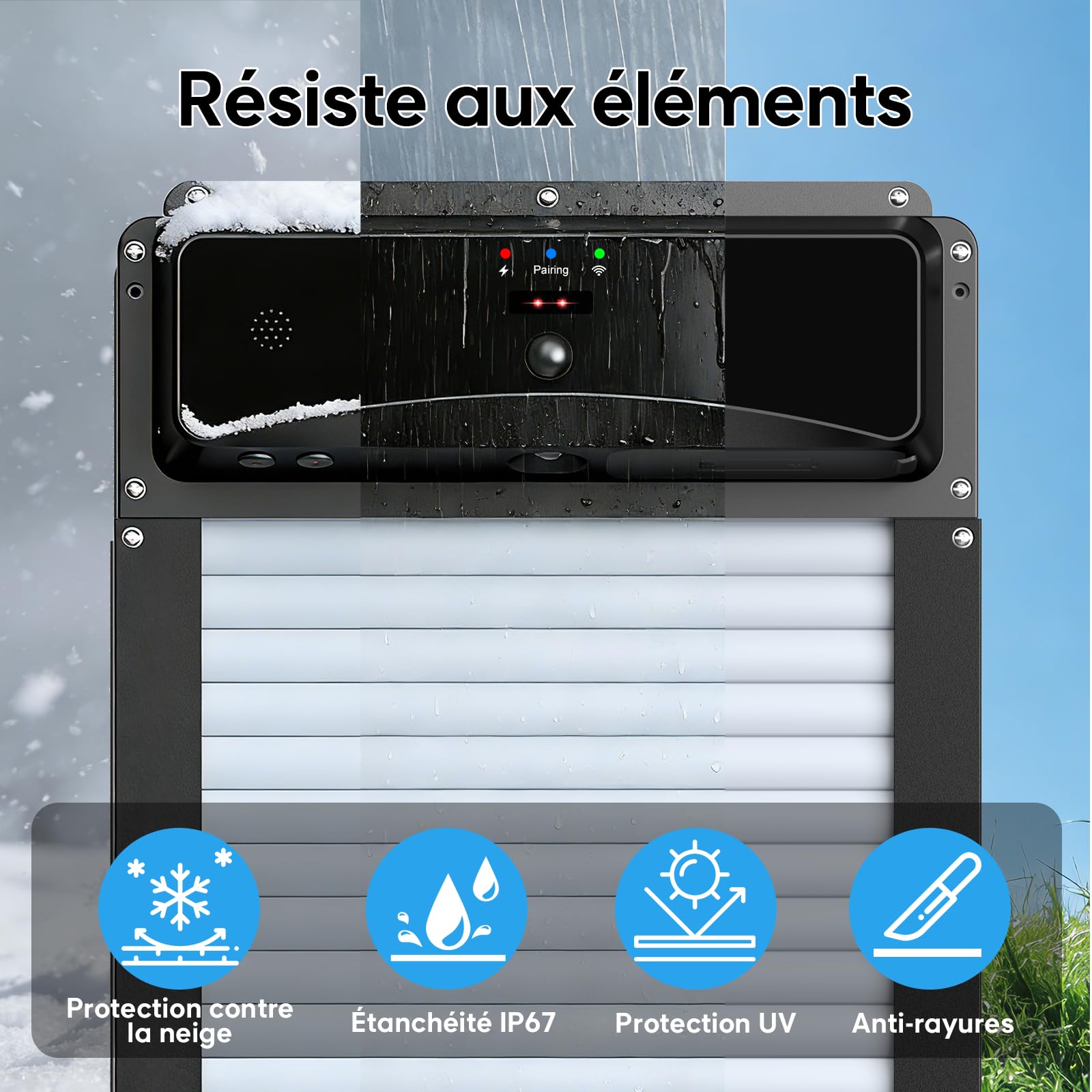 Porte Poulailler Automatique Solaire avec Télécommande sans Fil 120 m, Porte Enroulable Porte Automatique Poulailler Solaire avec Détection de Mouvement 120°, Minuterie, Fonction Anti-pincement