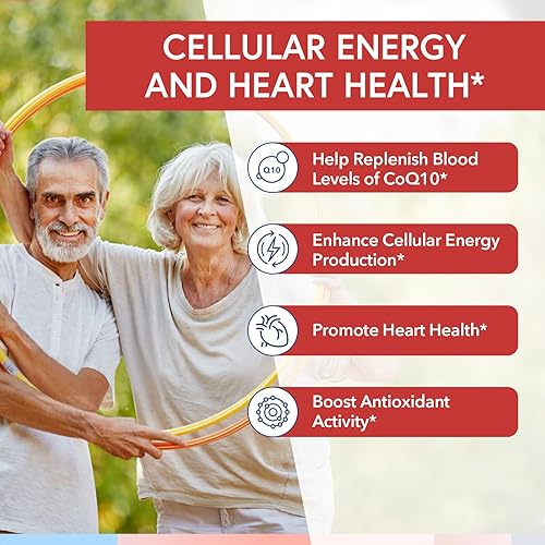 Miniatura 8 de Terranics CoQ10 200 mg, suplemento de coenzima Q10 con aceite de oliva virgen extra para mayor absorción, fabricado en Estados Unidos, apoya la