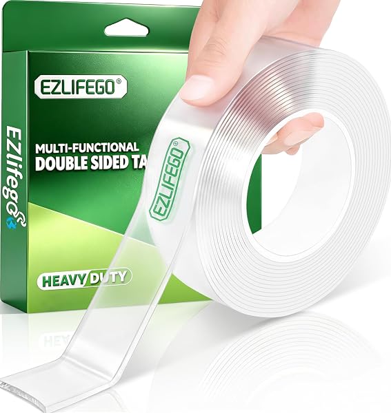 EZlifego nano clear double sided heavy duty mounting tape roll