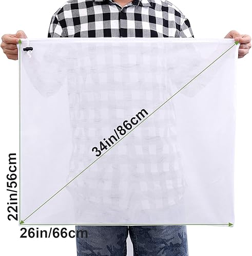 Miniatura 3 de Bolsas reutilizables de 3 unidades, extra grandes de 26 x 22 pulgadas, bolsa coladora de malla fina para elaboración del hogar, cereales de lúpulo