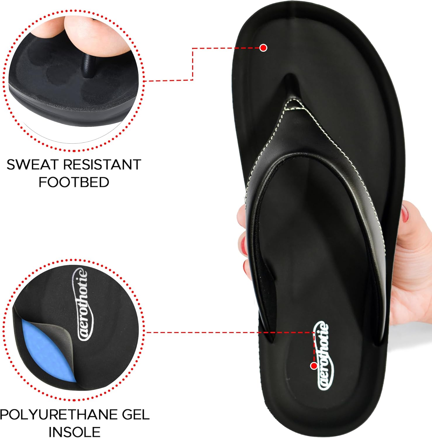 Comfortable Flip Flops for Women - Aerothotic Amicia Summer - Image 6