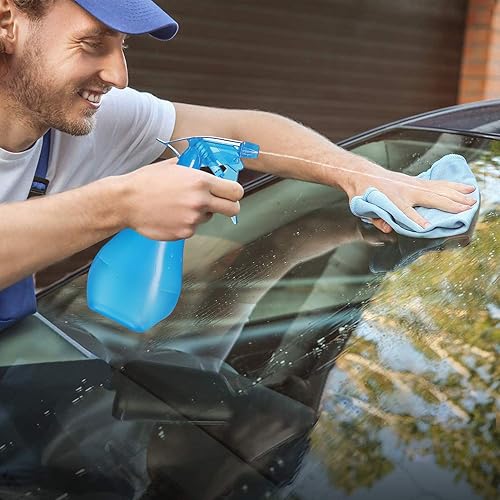 Miniatura 6 de Botellas de spray de plástico vacías de 8 oz con boquilla ajustable - Rociador de gatillo duradero con modos de niebla y chorro - Rociador