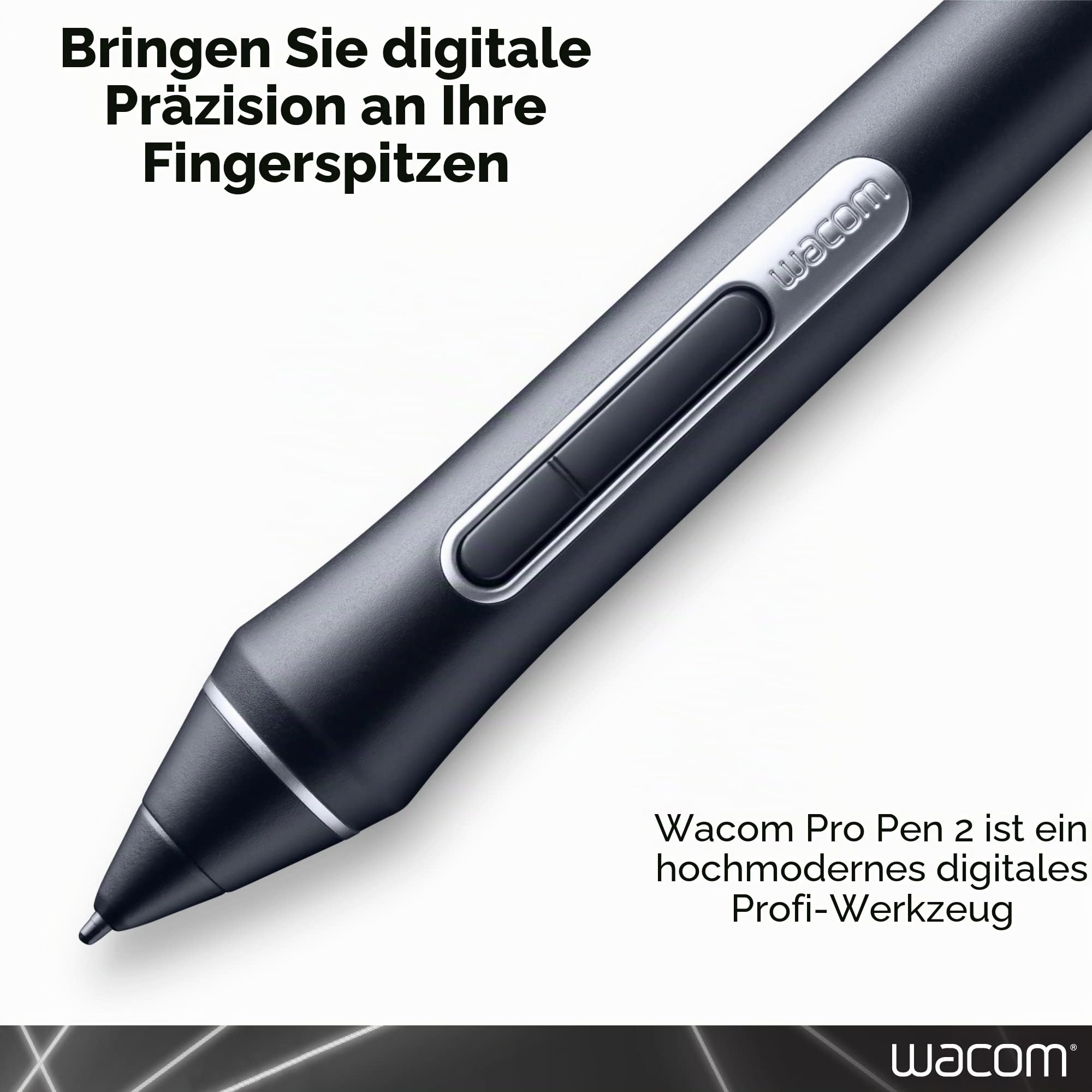 Wacom Pro Pen 2 (KP504E) - Compatible with Intuos Pro, Cintiq, Cintiq Pro & MobileStudio Pro