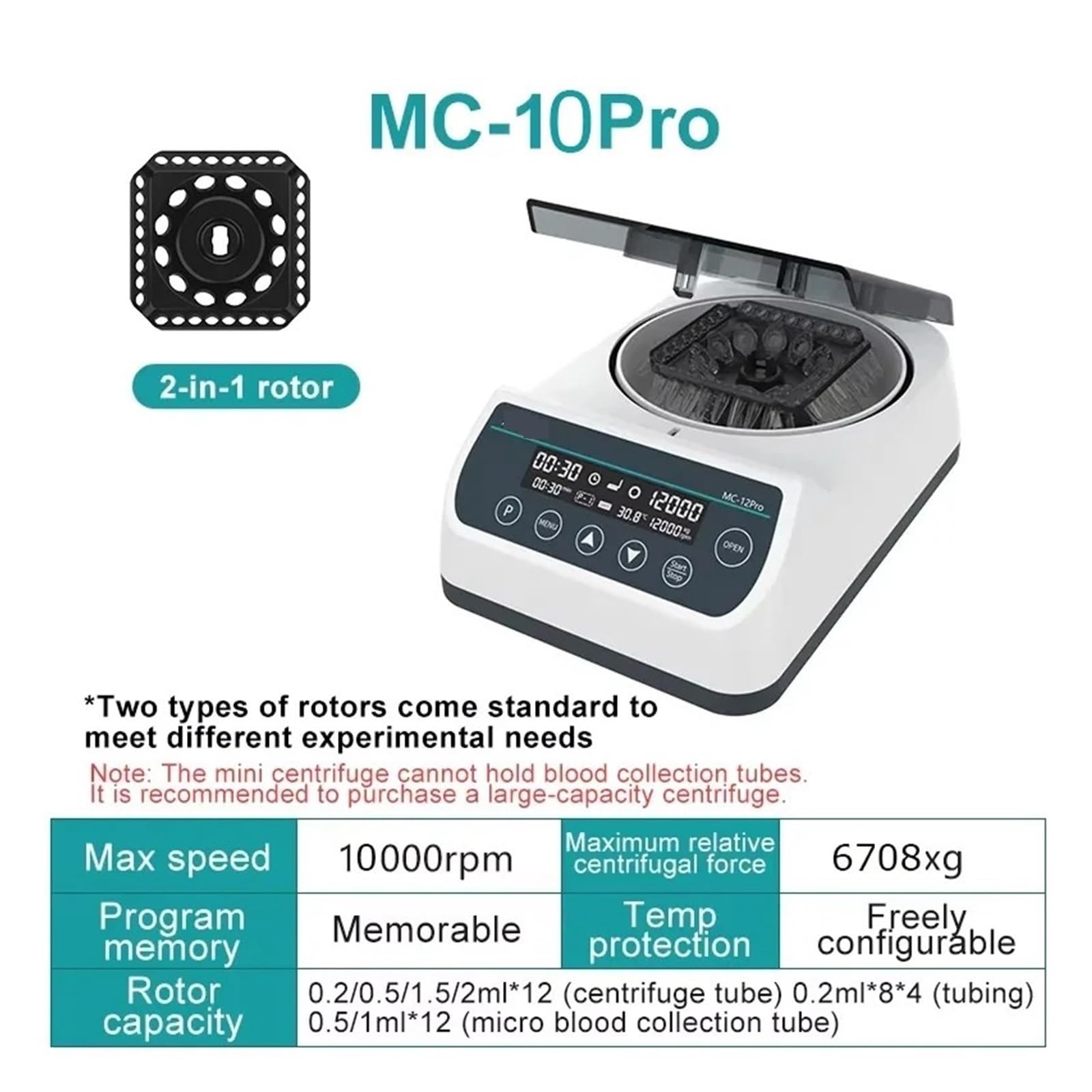 Wirówka stołowa, Wysokoobrotowa Miniwirówka MC-10pro/MC-12pro