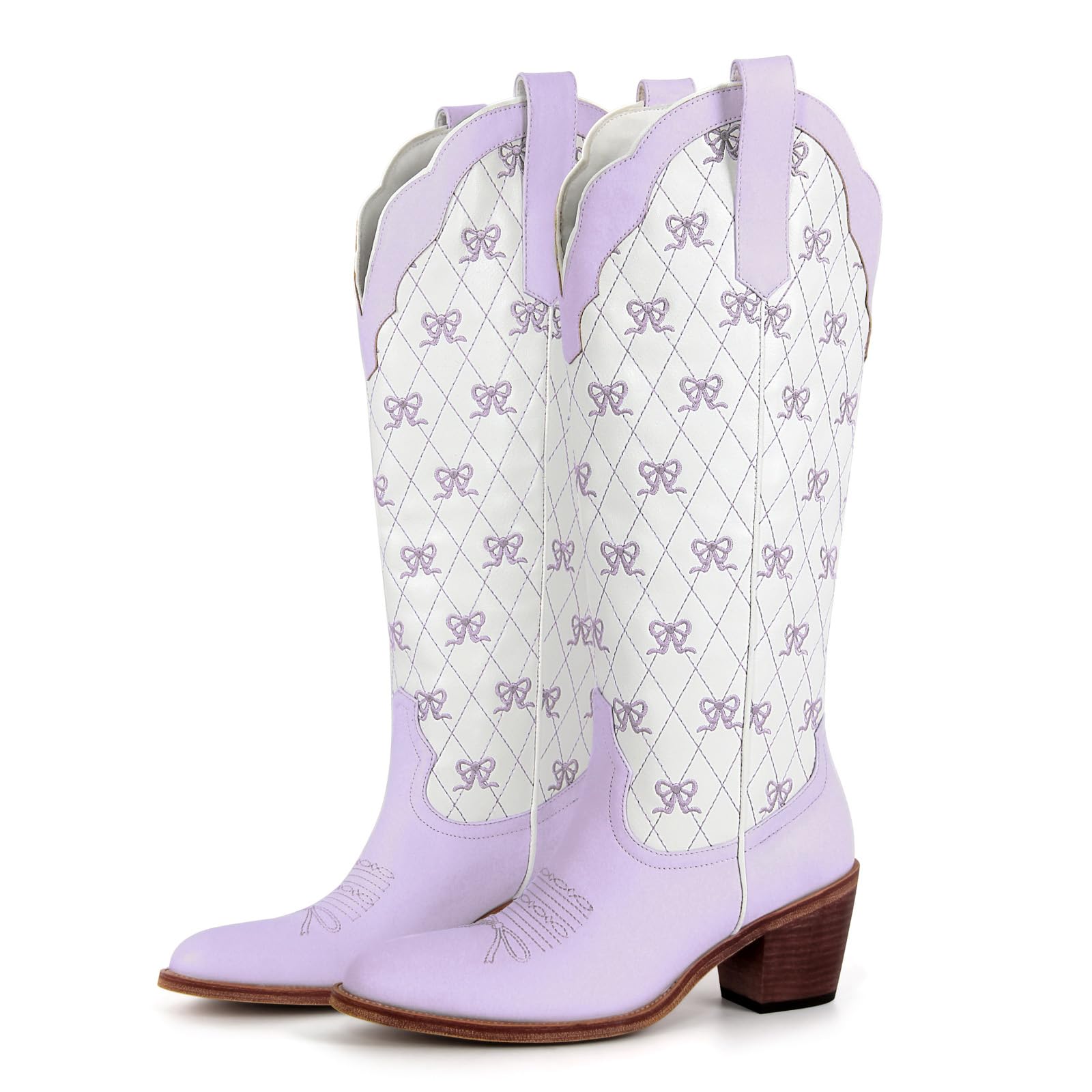 MissHeel Bow Boots for Women Knee High Cowgirl Boots