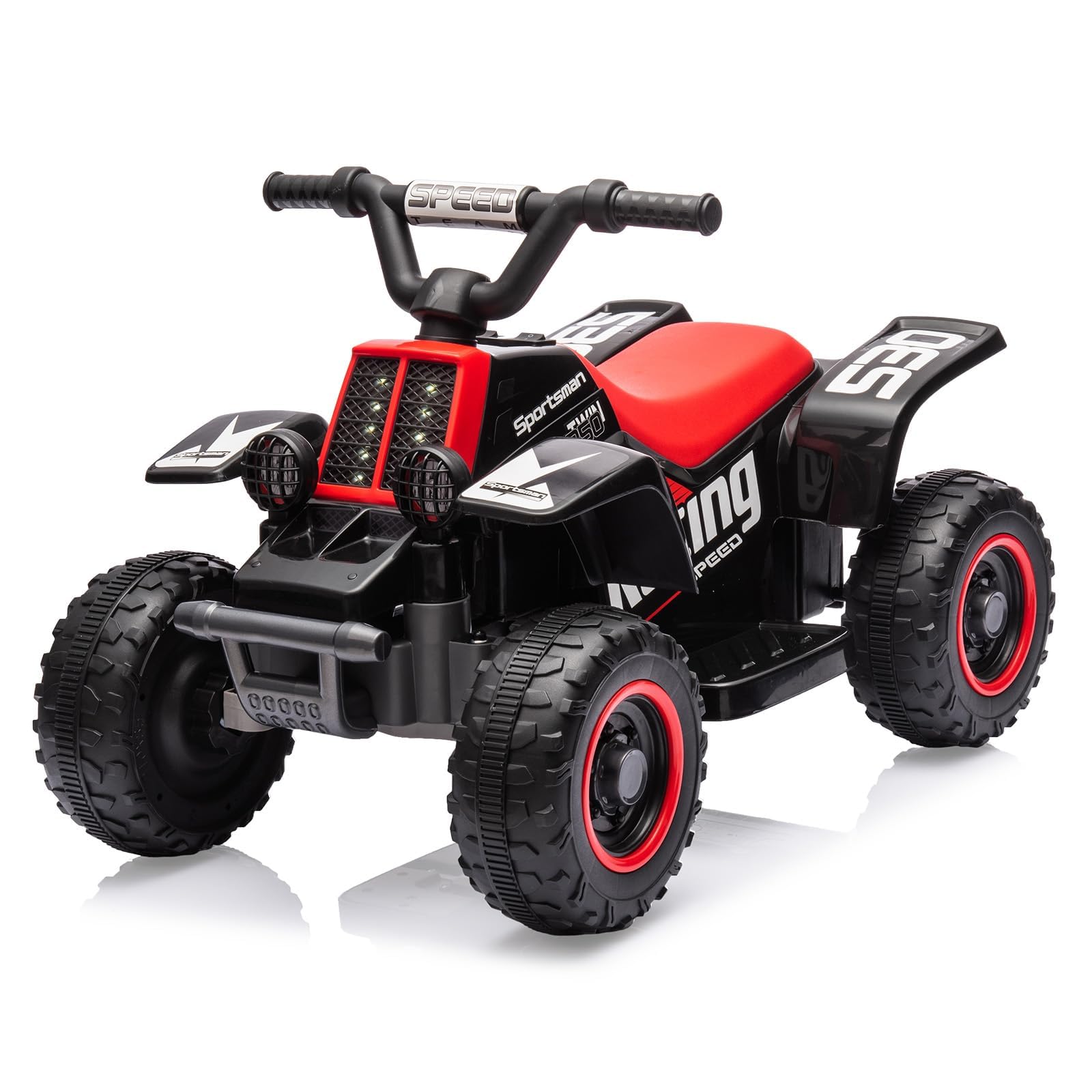 Garvee Quad Eléctrico Niño 6V, Coche Eléctrico para Niños con LED Y Música, 1,8 km/h con Botón, Arranque de Larga Autonomía, ATV para Niños 3+ Años