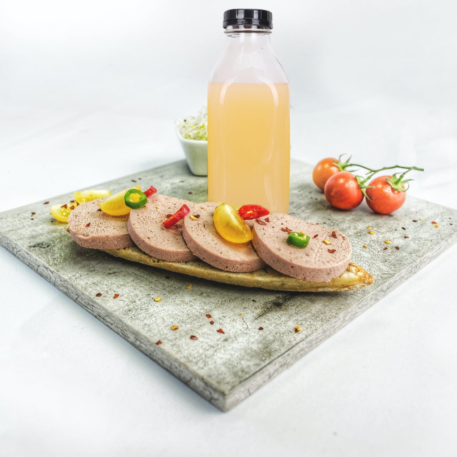 5 Stück 300ml Glasflaschen Transparent für Milch, Wasser, Saft, Joghurt