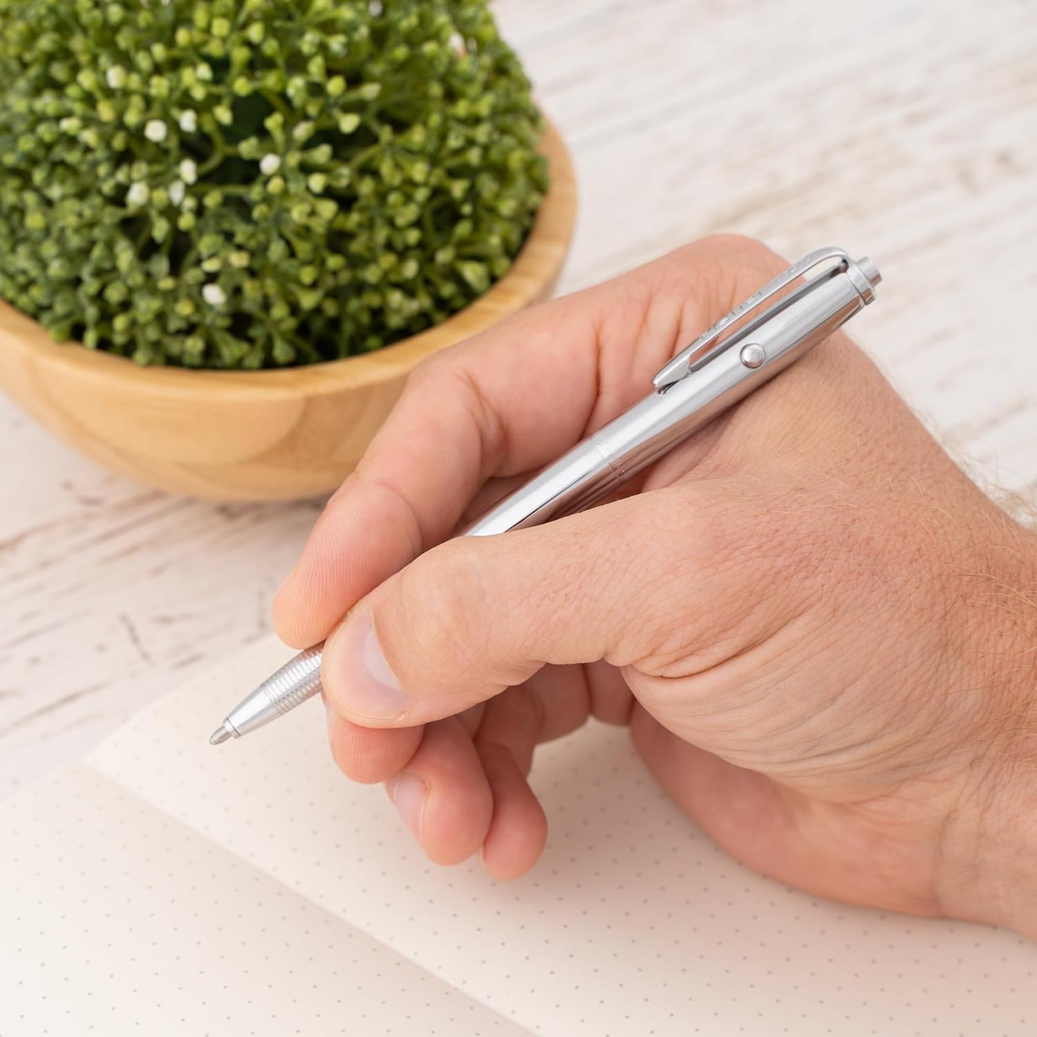 Fisher Original Astronaut Space Pen, Chrome, Custom Engraved — Pressurized Ink for Extreme Conditions, Gift for Professionals and Space Enthusiasts