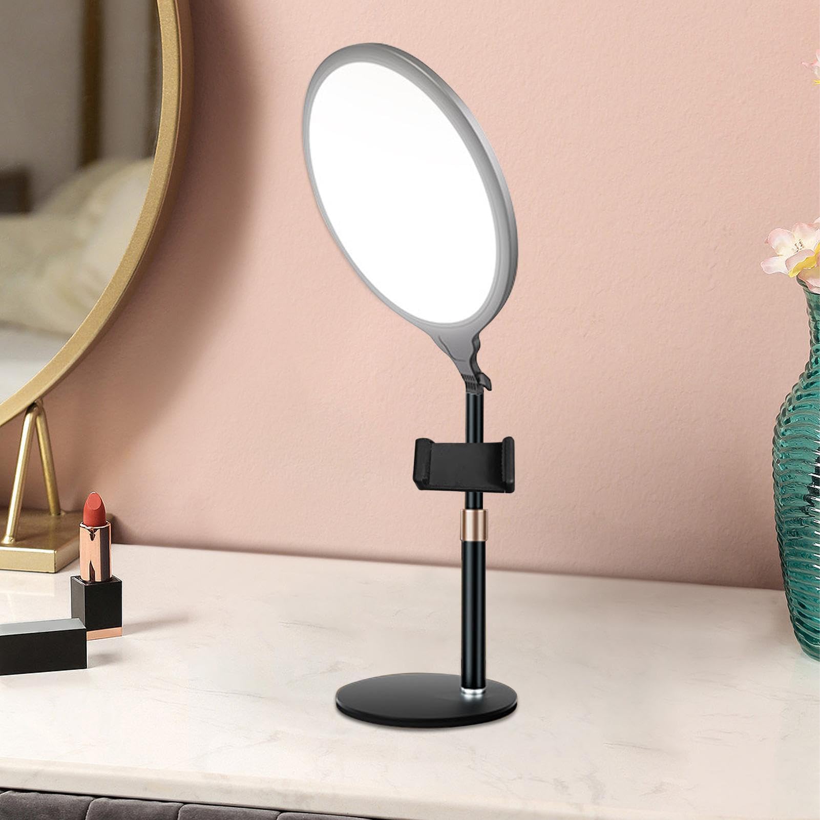 Luce Per Selfie LED a Luminosità Regolabile a Schermo Intero | Luce Ad Anello Con Regolazione Della Luminosità Per Riunioni Live Streaming Video Conferenza Podcast Vlog Trucco Home Office