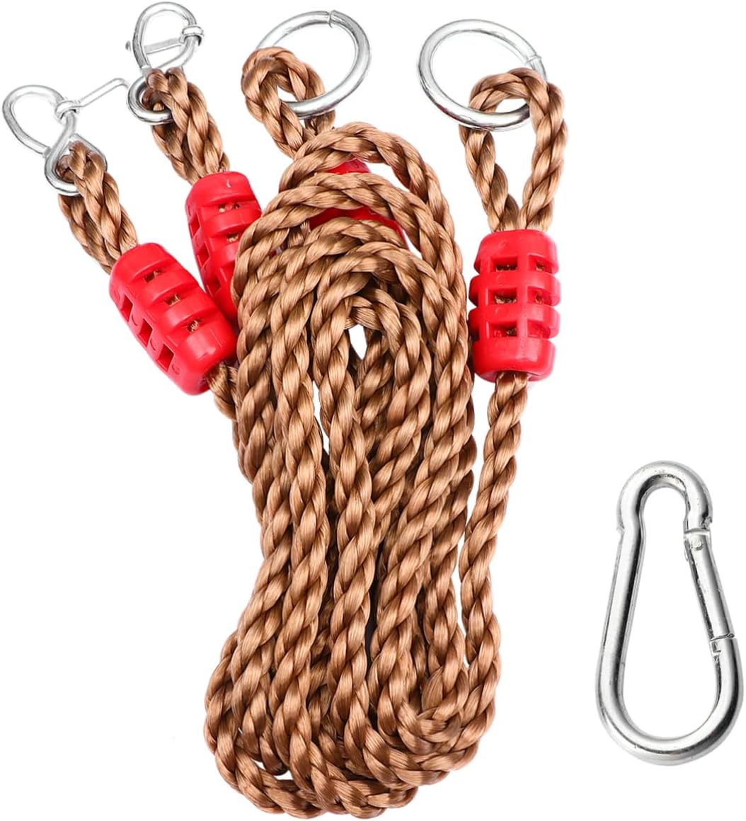 6pcs Swing Rope Tree Swing Straps Hanging Kit Accessories Pp Rope Safe for Boys and Girls Random Color