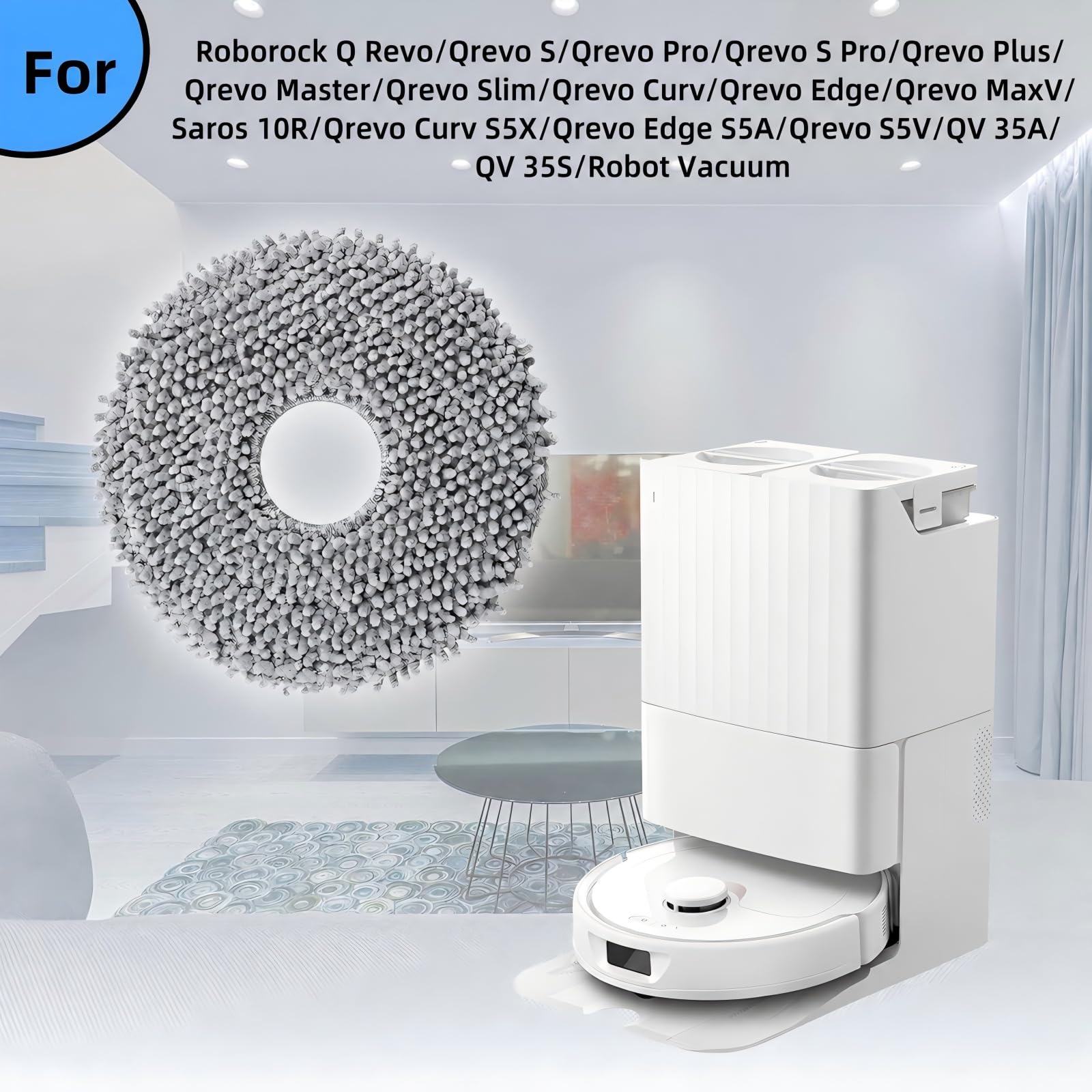 Roborock Mop Pads - 8 Pack Replacement -2 Roborock Mop Pads - 8 Pack Replacement -2