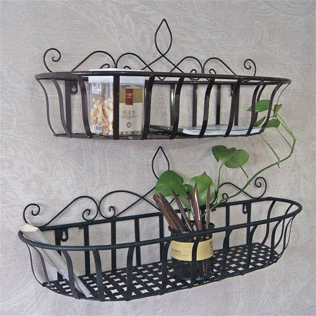 Hanging Planter Rack Metal Wire Railing Flower Pots Holder Stand Decorative Art Wall Mounted Plants Basket