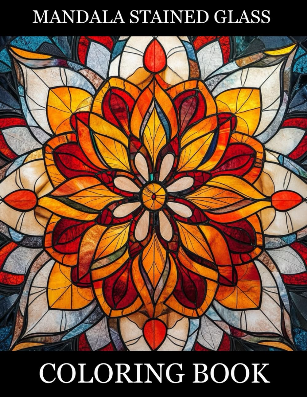 Stained Glass Mandala Coloring Book: Intricate Mandala Patterns Inspired by Stained Glass Art for Relaxation and Mindful Coloring