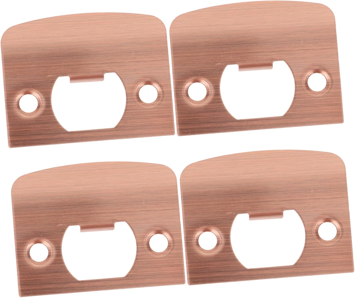 4pcs Door Deadbolt Strike Plate Easy to Install Strike Plates for Exterior Doors Durable Stainless Steel Latch Repair Accessories Suitable for Home and Office Security