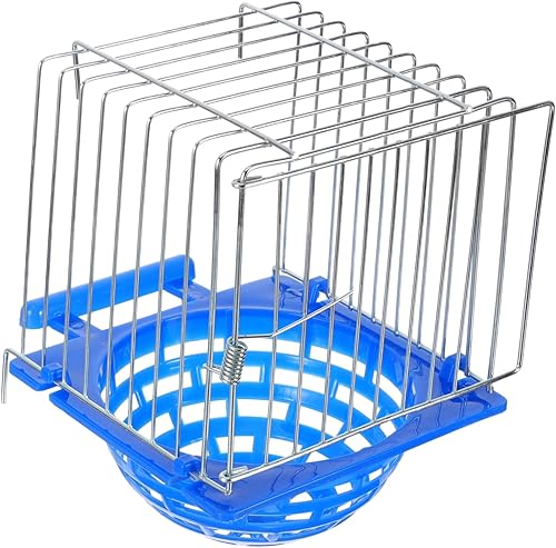 Miniatura 10 de Ipetboom Jaula para pájaros, 2 nidos para eclosionar para cacatúa, pinzón, loro, jaula portátil para animales, jaula colgante de alambre de hierro,