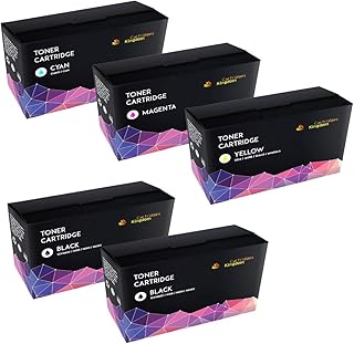 Cartridges Kingdom Pack of 5 Toner Cartridges compatible with Dell 1250c, 1350cnw, 1355cn, 1355cnw, C1760, C1760nw, C1765, C1765nfw