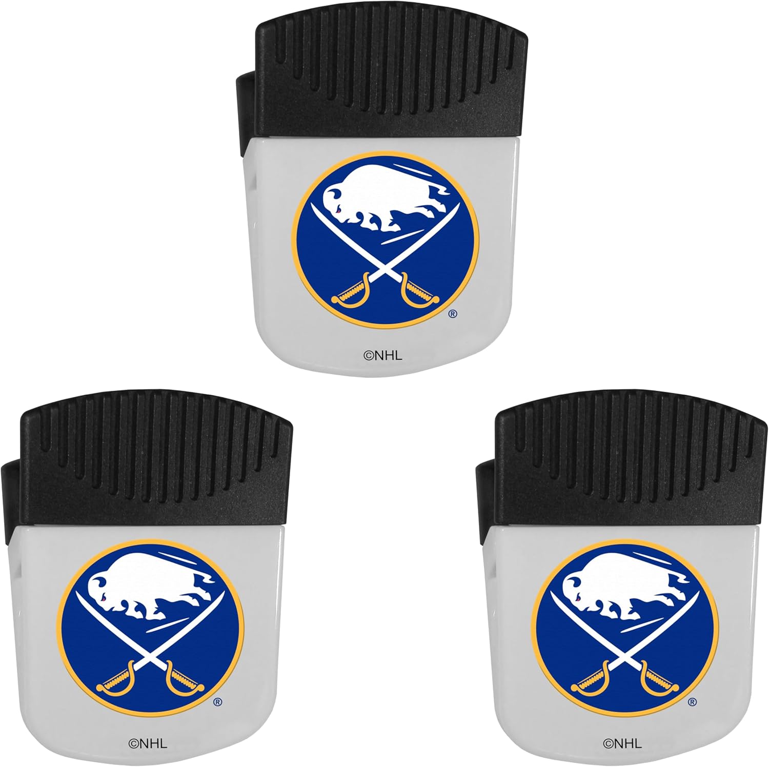 Siskyou Sports NHL Buffalo Sabres Chip Clip Magnets, 3pk One Size, White