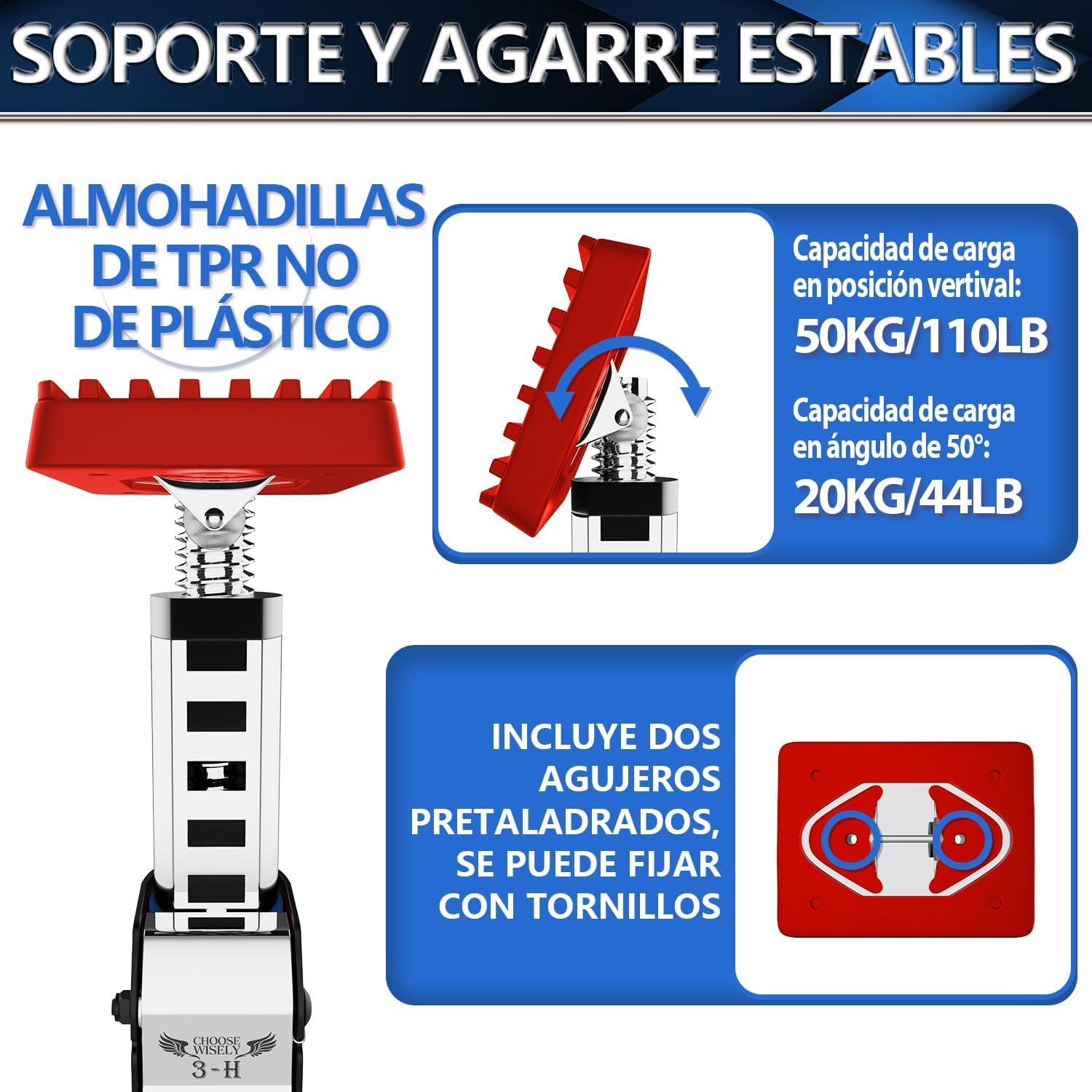 3-H Puntales Extensibles Reforzados 4 Piezas,75-133cm Puntal Telescopico Extensible Acero Robusto Carga 50KG Puntales de Obra Ajustable Puntal Expansion Telescopico para Techo Construcción Obras(Azul)