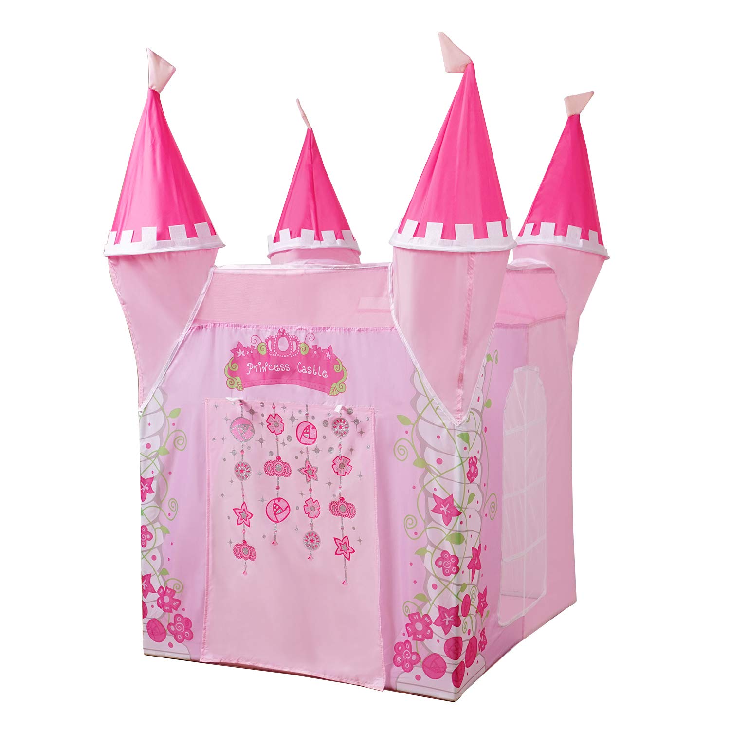 Indoor Pop Up Playhouse Tent for Toddler - Princess Castle Play Tent for Kids - Foldable Pretend Play Tent with Carry Bag