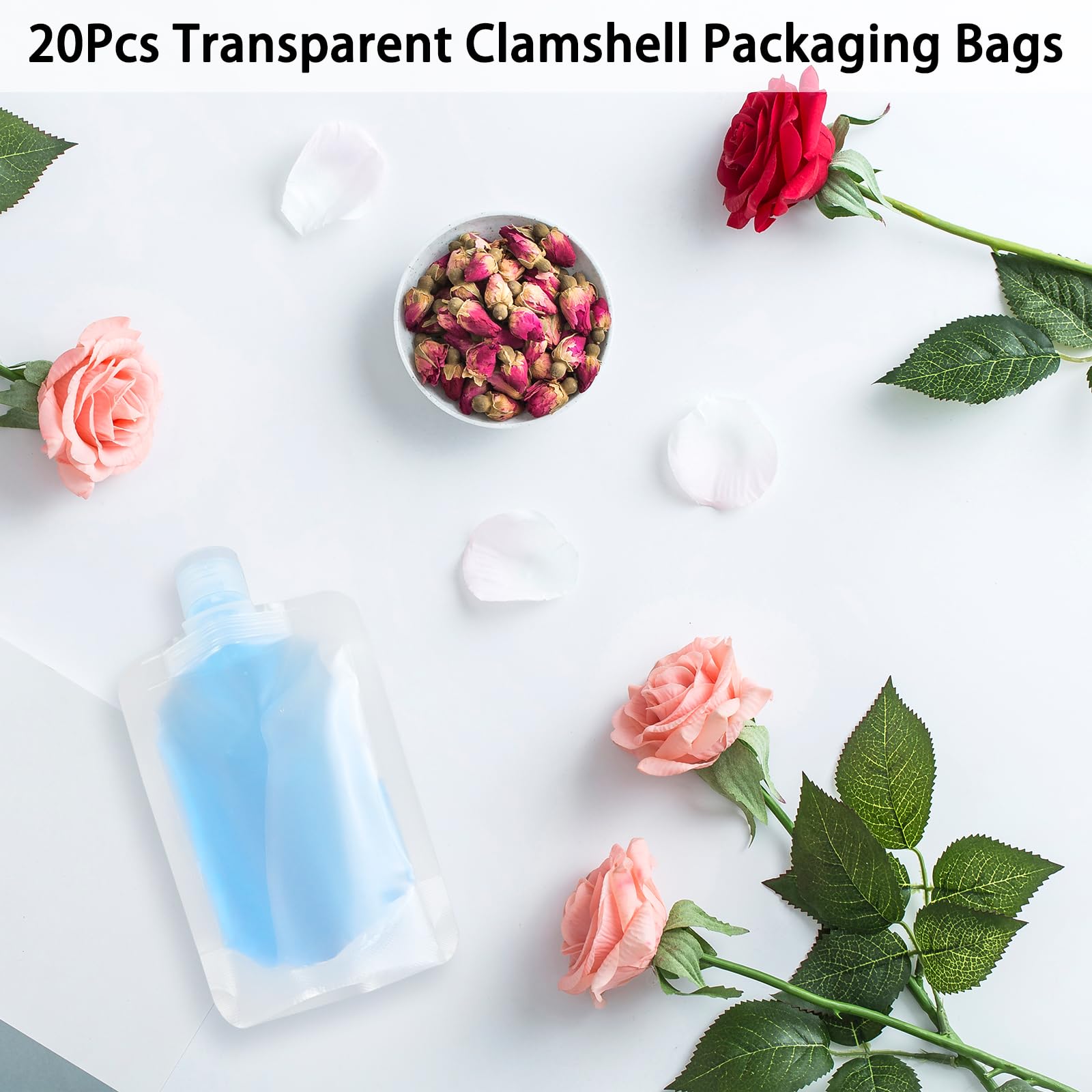 LIUCONGBD 20PCS 100ml Travel Bottles for Toiletries Portable Refillable Empty Travel Bottles - Image 4