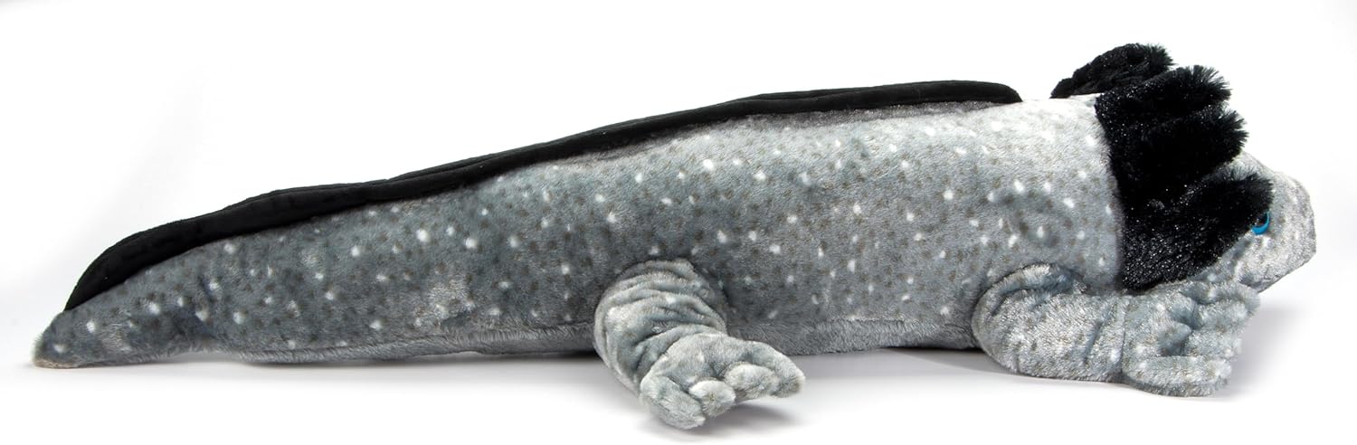 The Petting Zoo Black Axolotl Stuffed Animal Plushie, Gifts for Kids, Wild Onez Sealife Animals, Salamander Plush Toy, 35 inches