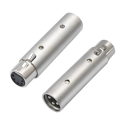 Miniatura 12 de 2Pack Adaptador XLR hembra a TRS de 1/4 pulgada, Adaptador XLR hembra equilibrado a macho de cuarto de pulgada 6.35mm
