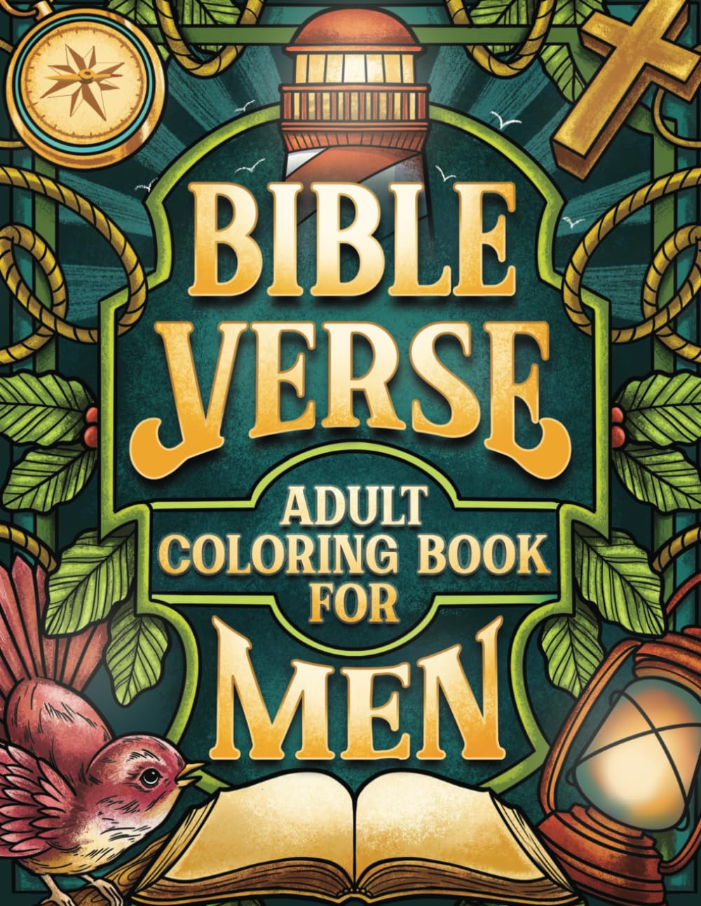 Bible Verse Adult Coloring Book For Men: Christian Biblical Coloring Page for Men and Boys with Inspirational Bible Quotes and Scriptures