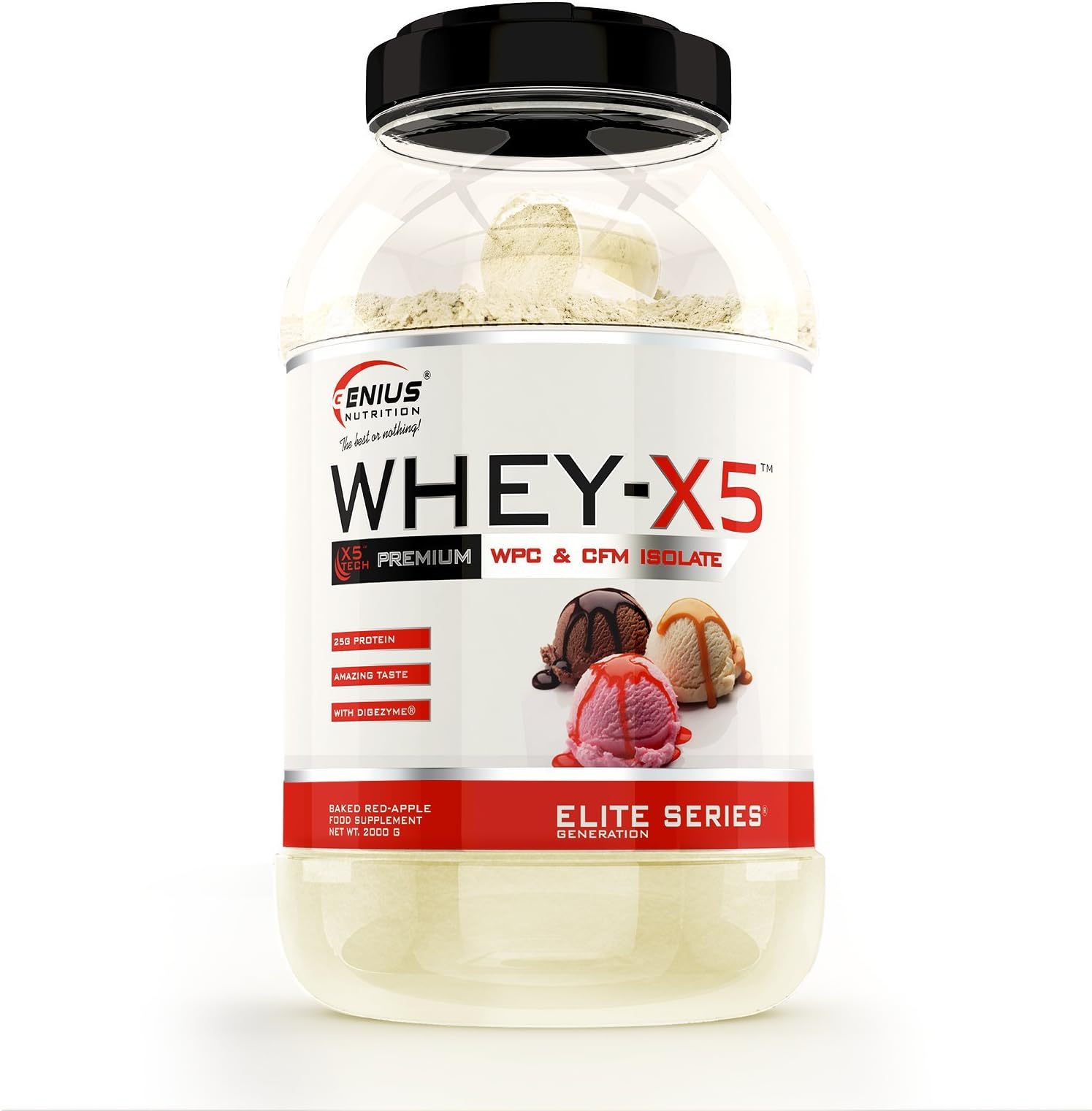 Genius Nutrition Whey-X5 2000g - Whey Protein (Chocolate Hazelnut, 2000g)
