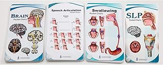Blue Tree Publishing SLP, Swallowing, Speech Articulation, Brain Anatomy Anatomical Pocket Charts Set 4x5.25inch