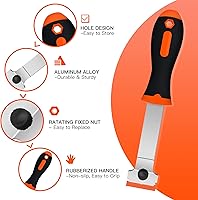 Vista 4 de DEKEones Rascador de cuchillas de afeitar, herramienta raspadora de mango largo con 10 cuchillas de repuesto adicionales, removedor de raspador