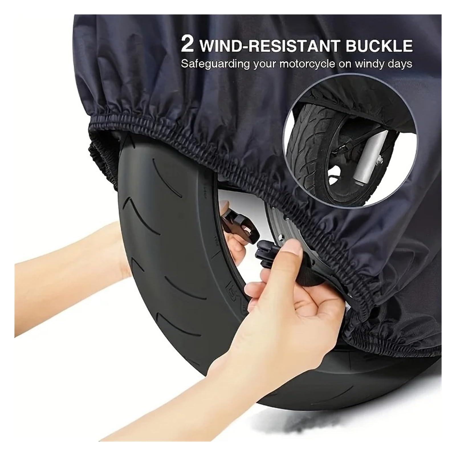 Funda para Motos para Cubierta De Motocicleta Oxford 210D Resistente Tiras Reflectantes Antirrobo para Todo Universal para Protección Elegante