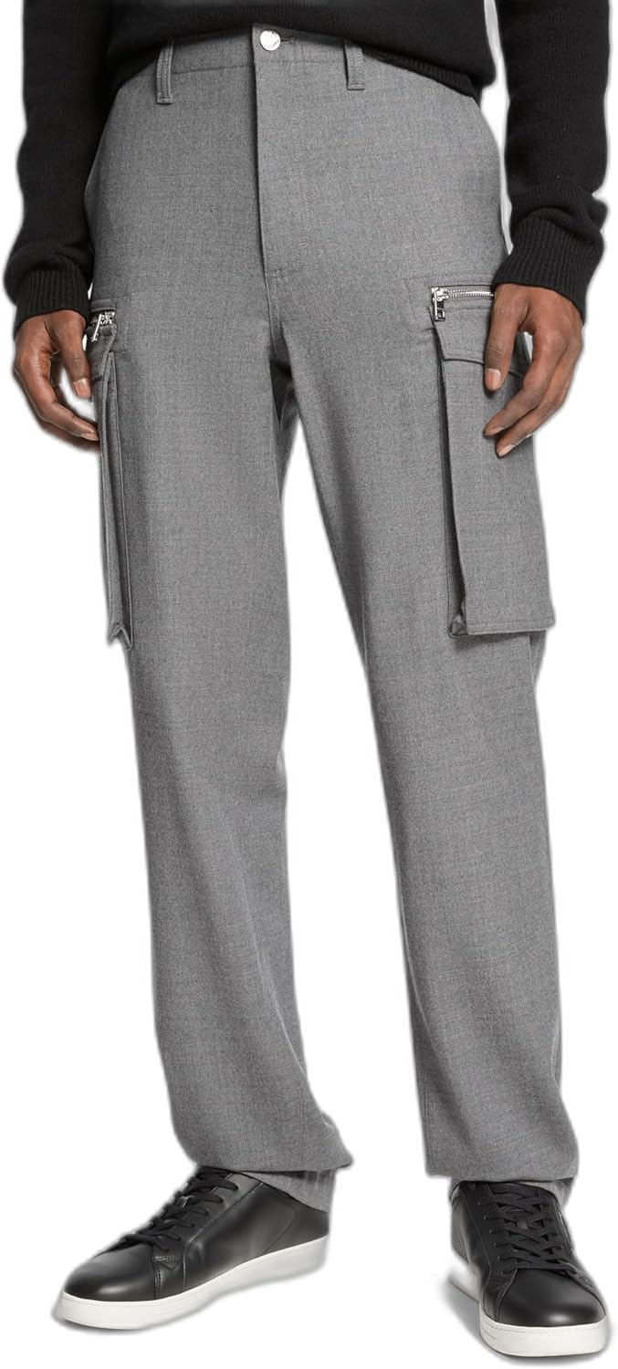 Michael Kors Mens Wool Zip Pocket Cargo Pant