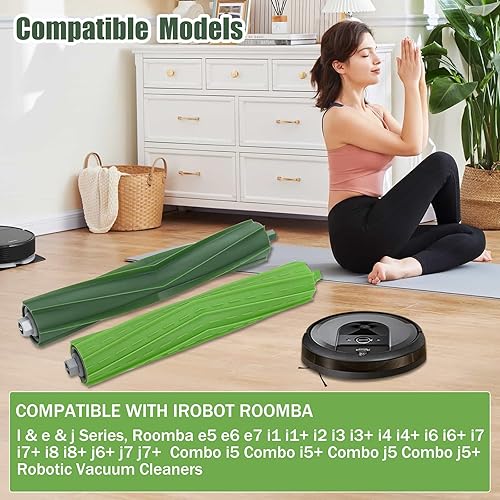 Miniatura 2 de HOQIQEWR Piezas de repuesto Cepillos de rodillo para iRobot Roomba i&&J Series E5 E6 i1 i1+ i7 i7+ i7 I7 Plus i6 i6+ i3 i3+ i4 i4+ i8 i8 j7 j7+