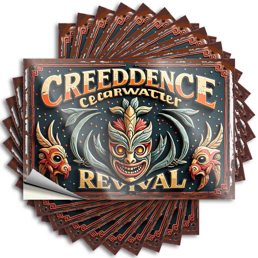 Home Decor Gifts, Tattoos Funny Laptop Quote Stickers, Unique No Residue Decals for Luggage | Gamer Party Favor Custom Creedence Clearwater Revival: A Vibrant Musical Legacy(12X18CM)
